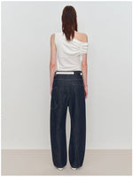 Micro Raw Denim Low-Rise Jeans