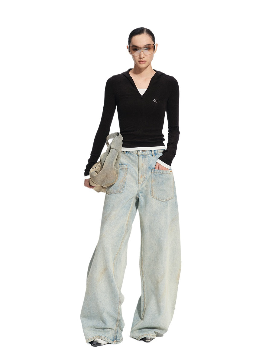 Tencel Wool Layered Long-Sleeve Tee