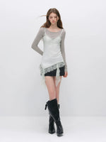 Irregular Lace Layered Top
