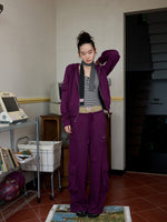 Solid Color Hoodie & Sweatpants Set