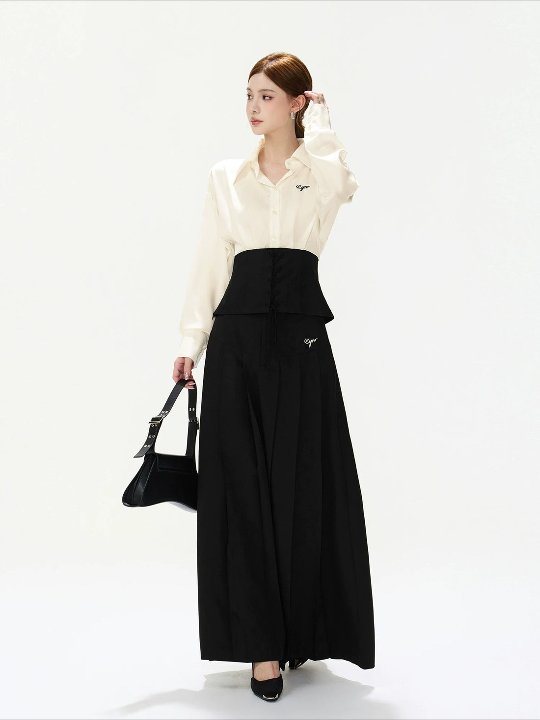 Waist-Tie White Shirt