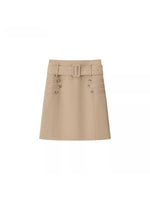 Belted A-Line Skirt