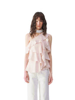 Layered Ruffle One-Shoulder Top