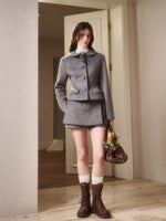 Cosagach Woolen Chic Jacket & Shorts Set