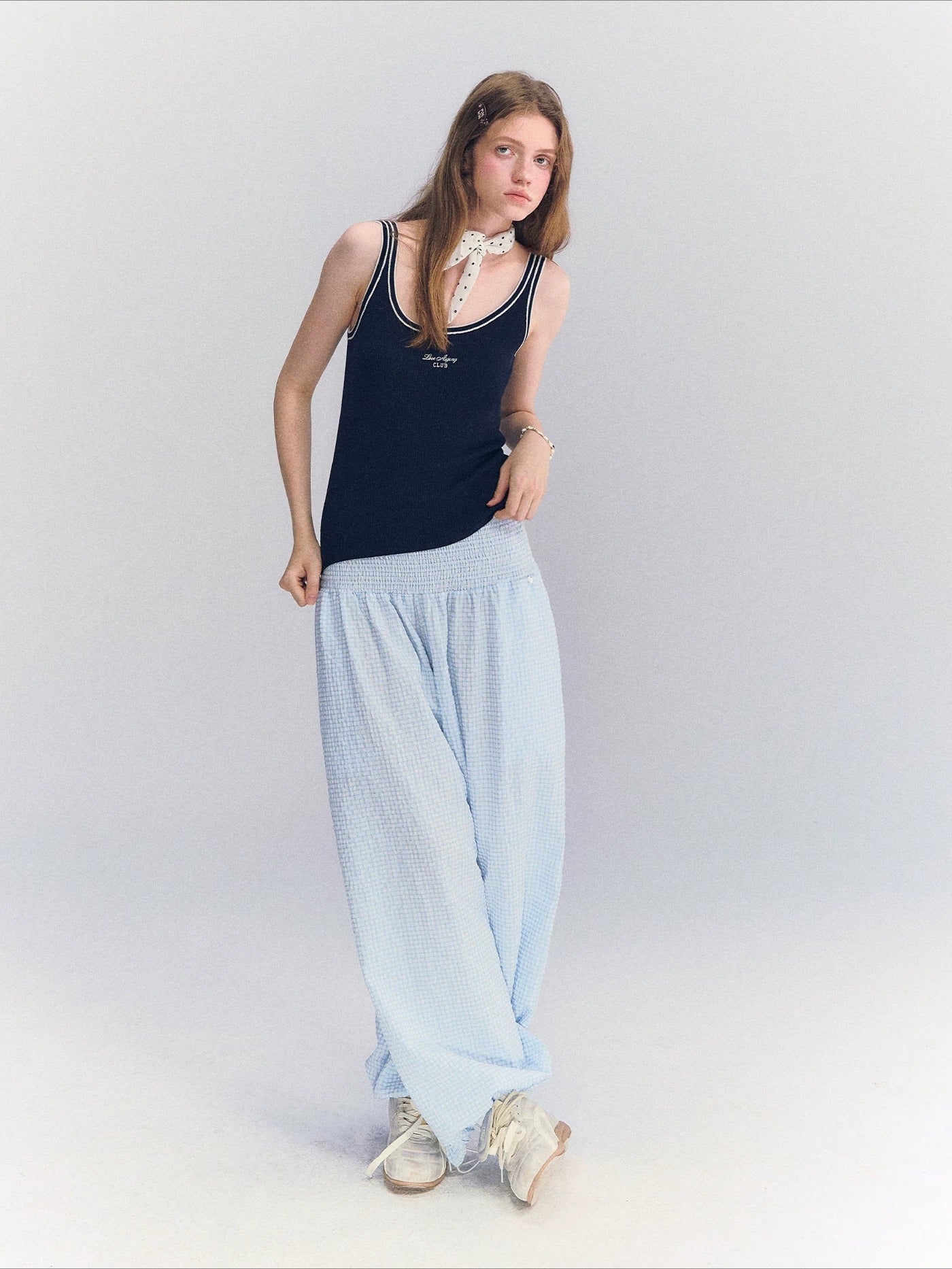 Plaid Lantern Pants