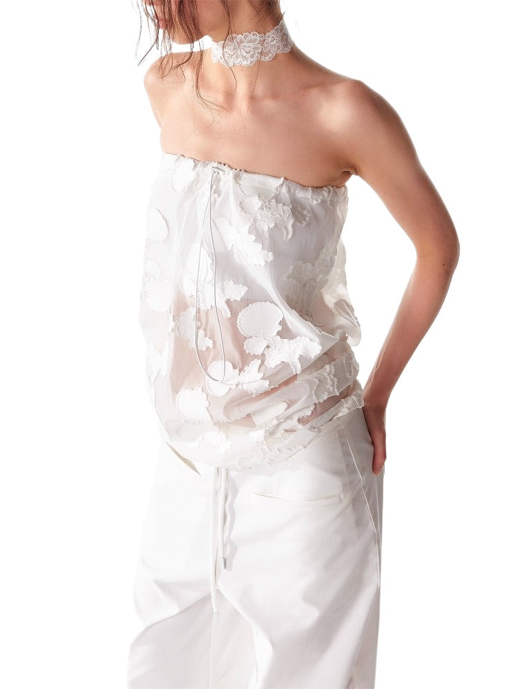 White Shell Transparent Bustier