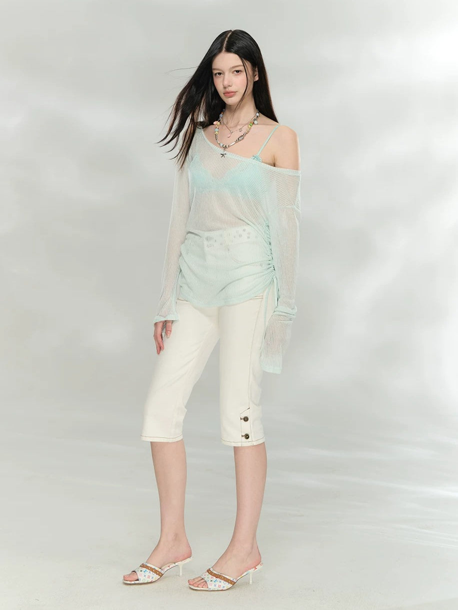 Sheer Knit Cover Top