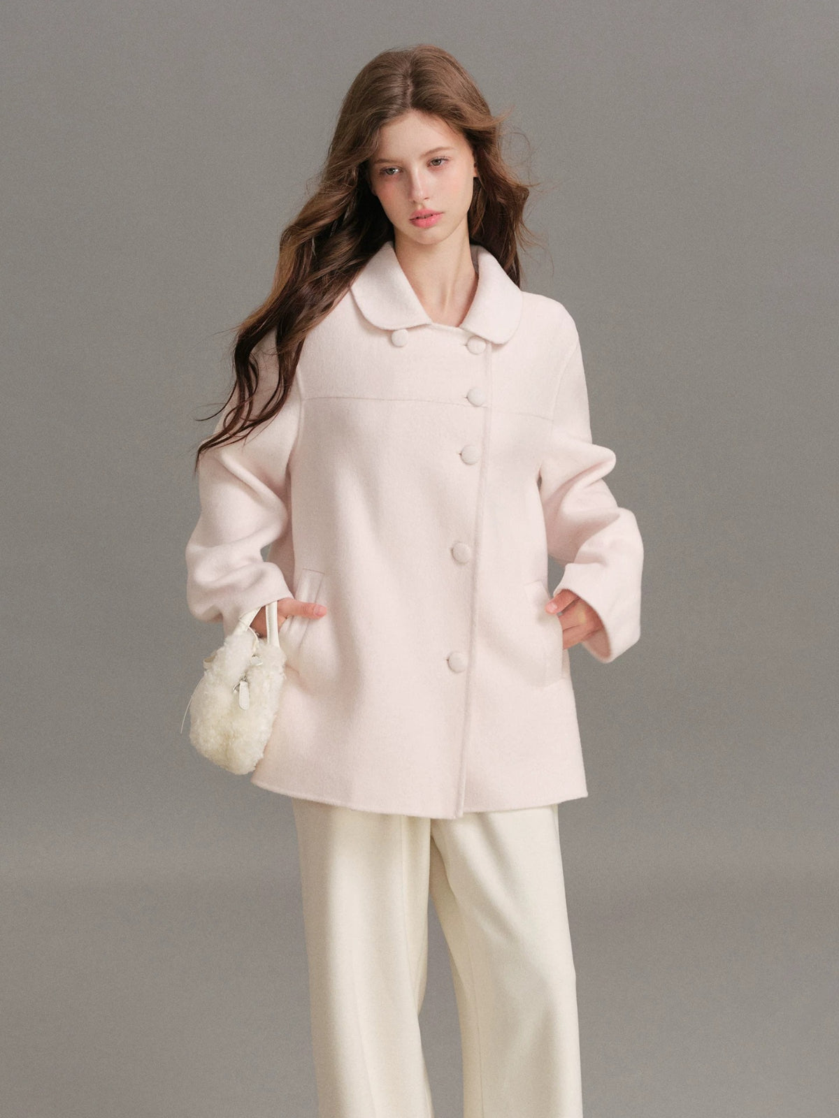 Peter Pan Collar Wool Coat