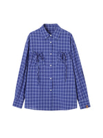 Drawstring Pocket Plaid Shirt