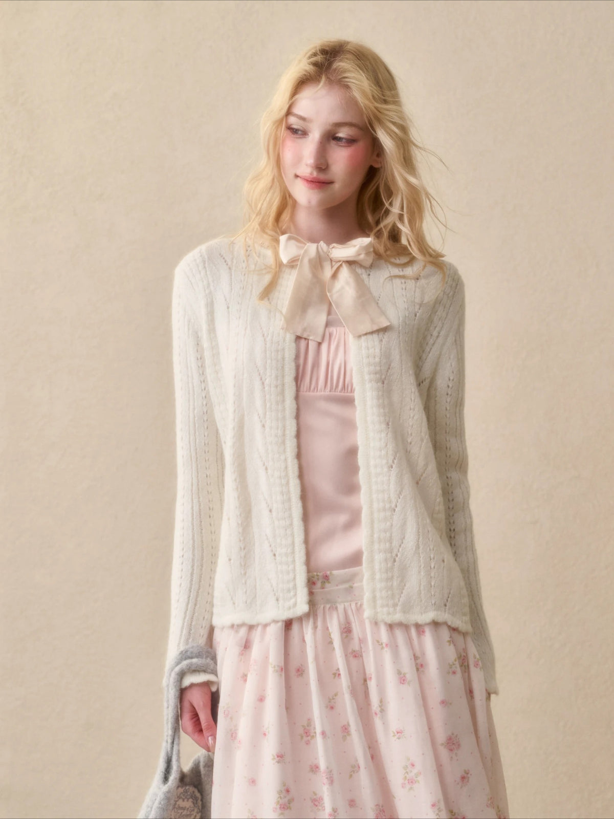 Ribbon Knit Cardigan