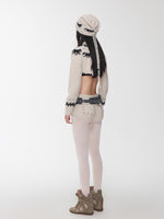 Fair Isle Pony Jacquard Knit Short Cardigan & Shorts Set