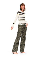 Camo Flared Wide Pants