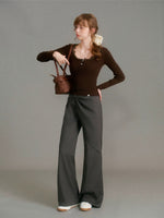 Bow Detail Straight Pants