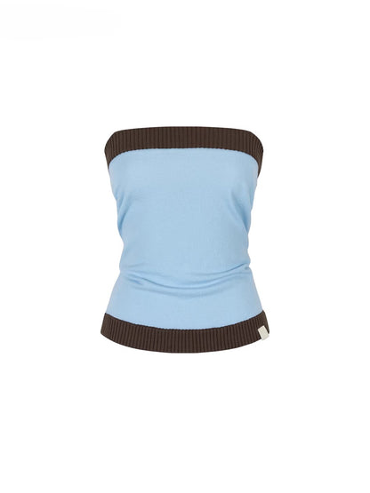 Colorblock Wool Bustier Set