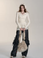 Wool-Blend Hooded Blouse