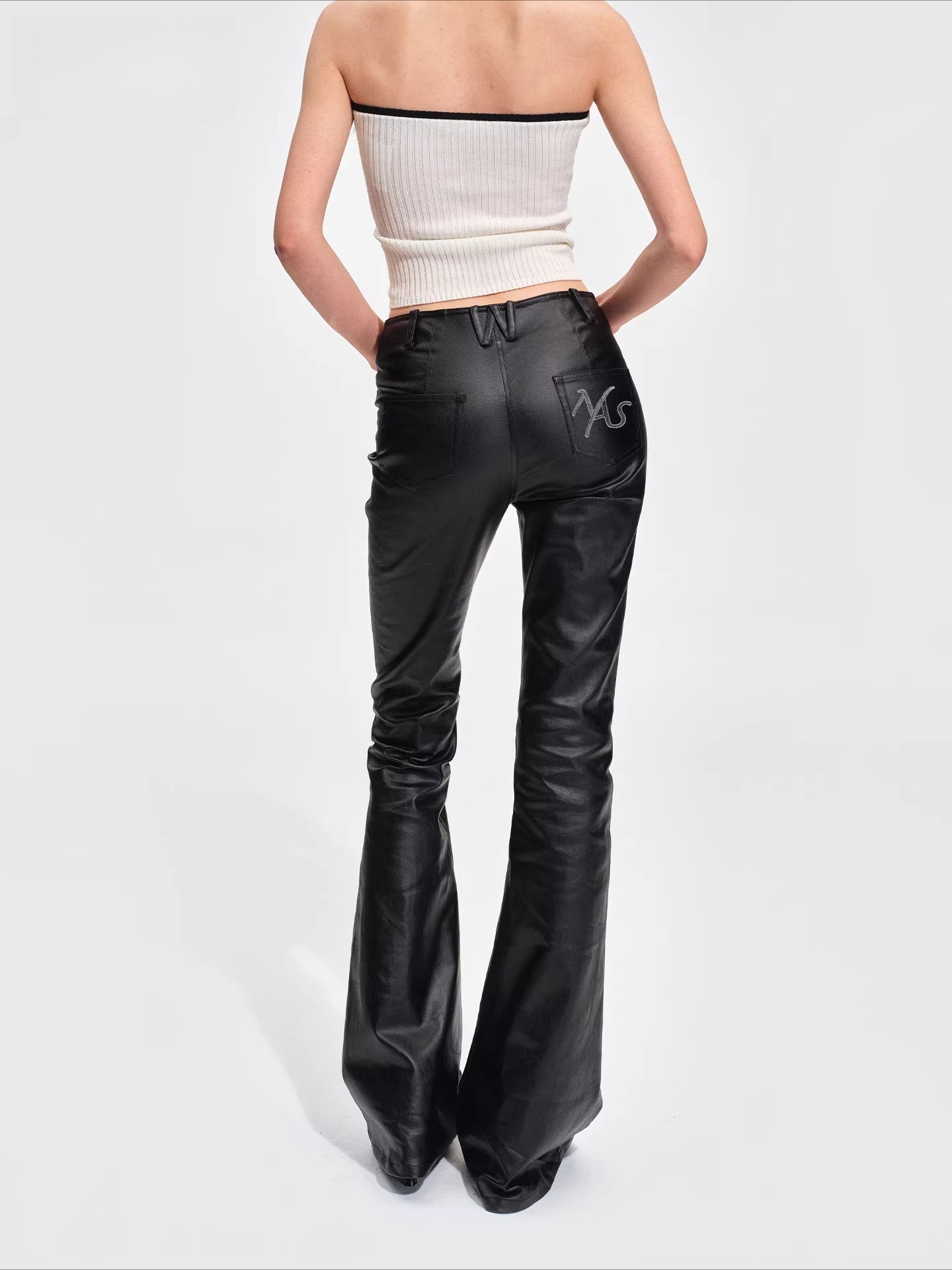 Triumph Waxed Denim Flare Jeans