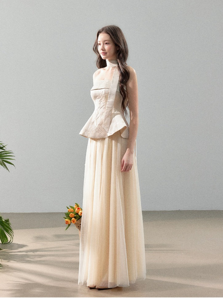 Jacquard Tulle Two Piece Set