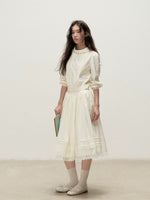 Lace Mock Neck Skirt Set