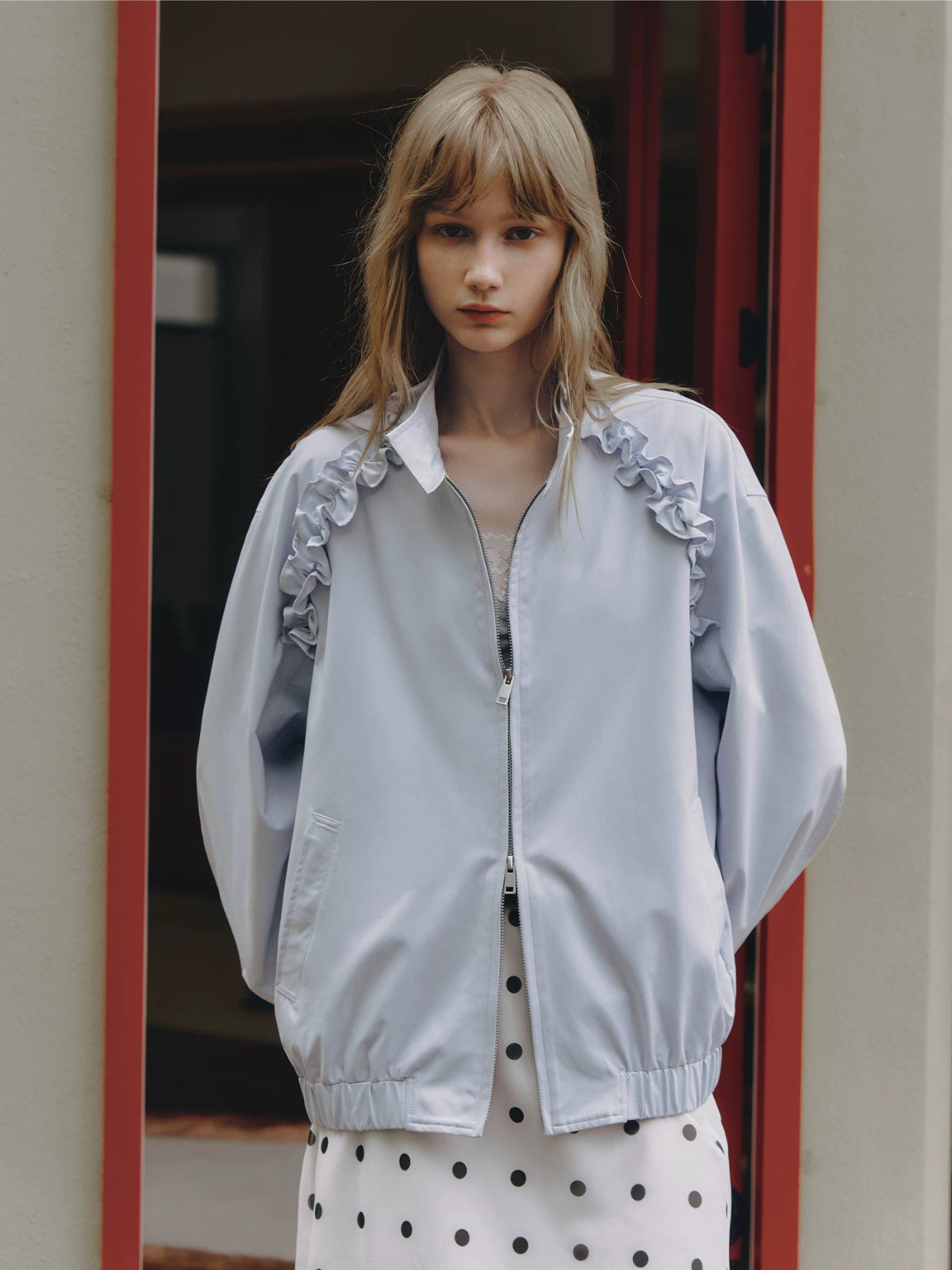 Ruffle Collar Jacket
