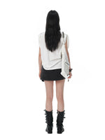 Textured Cotton Sleeveless T-Shirt
