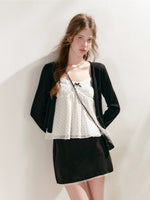 Polka Dot Chiffon Cami & Cardigan Set