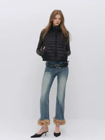 Contrast Quilted Down Vest