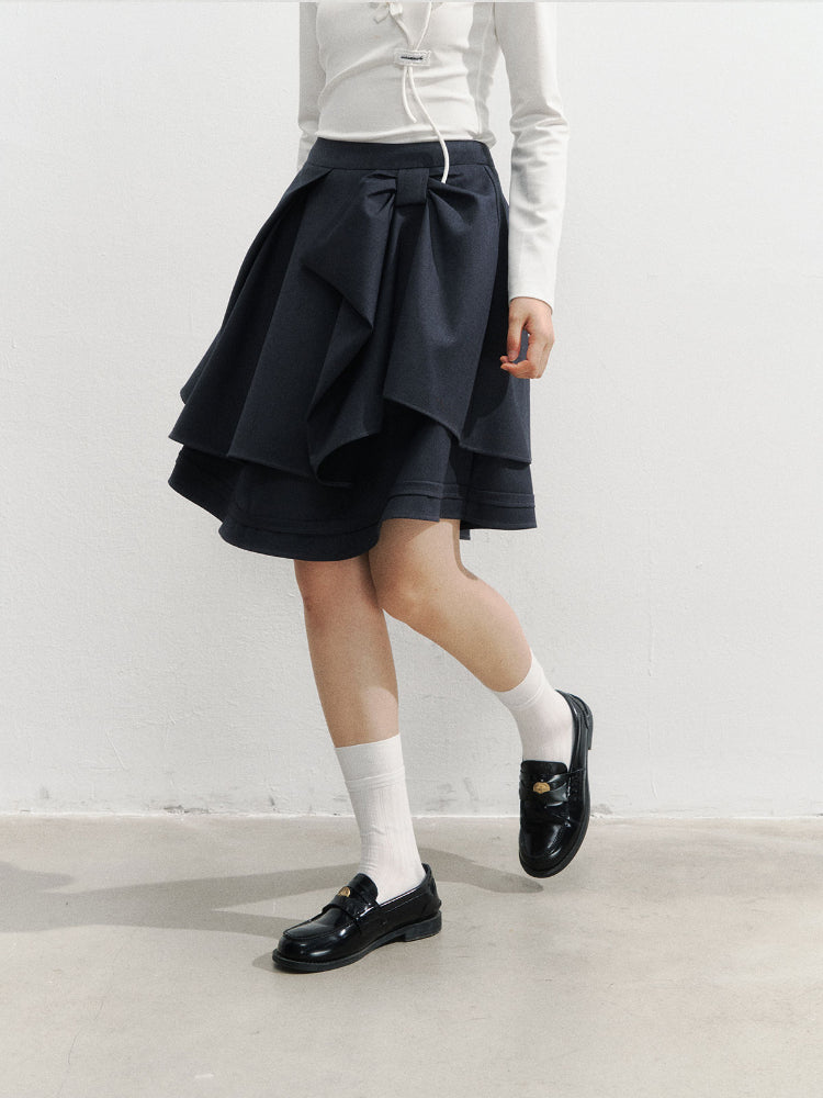 Structural Bow Mini Skirt