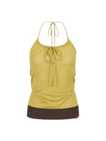 Contrast Halter Knit Top