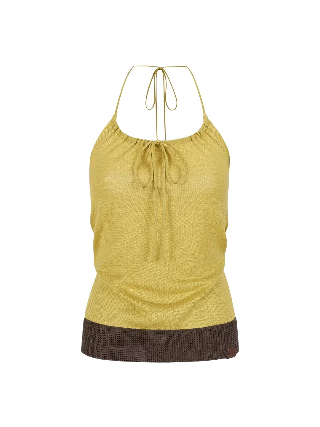 Contrast Halter Knit Top