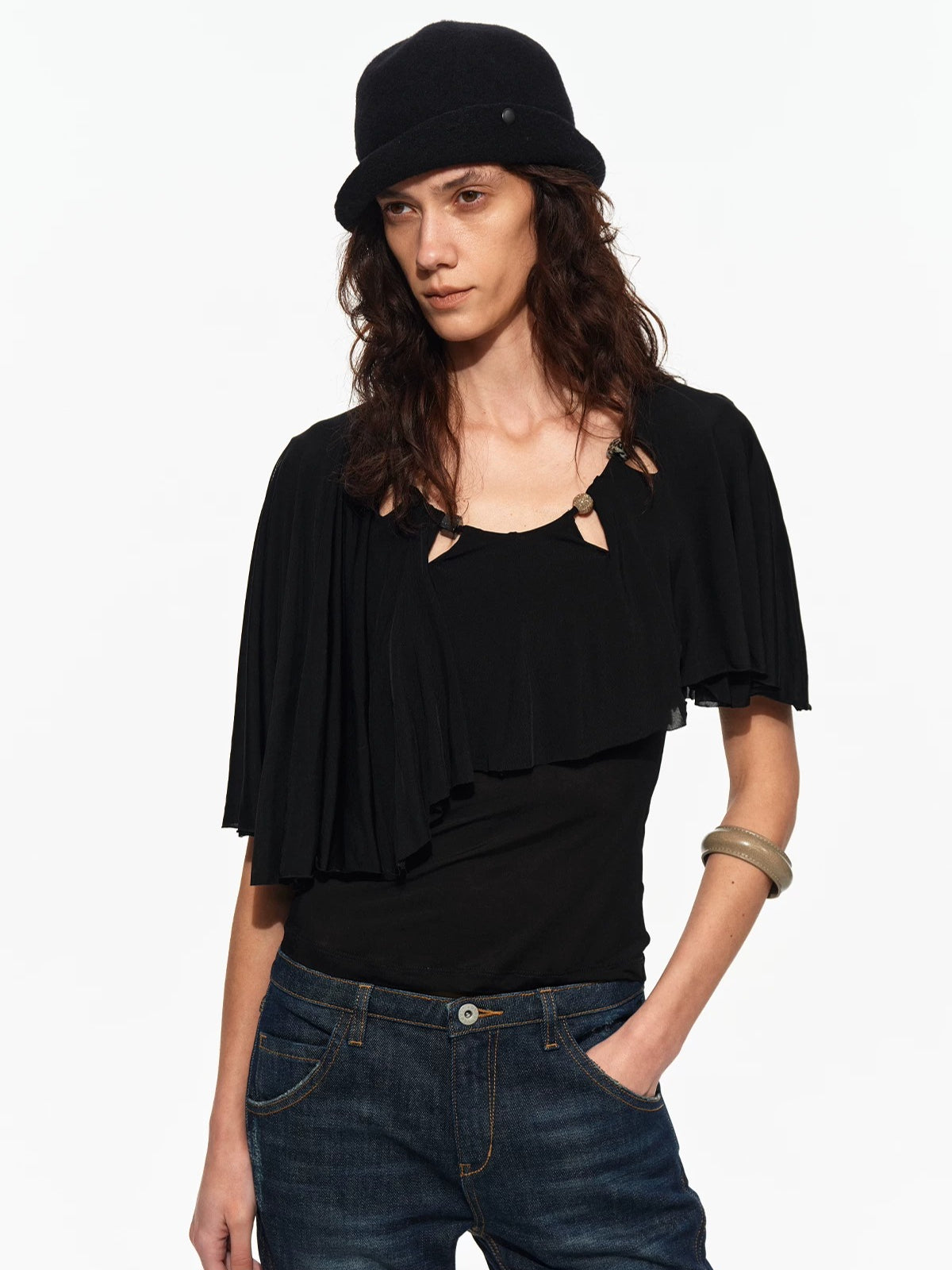 Beaded Cape Tee