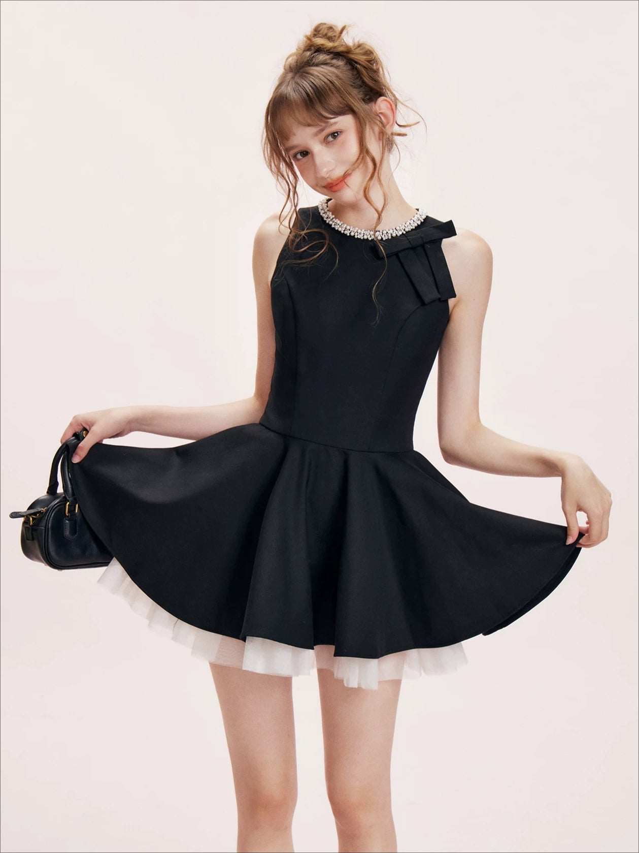 Rhinestone Bow Dress