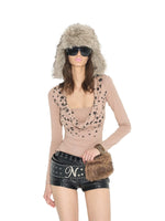 Leopard Twist Cowl Top