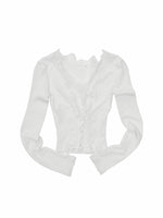Lace V Neck Knit Top