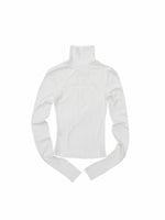 Cross Lace Rhinestone Turtleneck Top