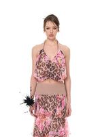 Floral Halter Skirt Set