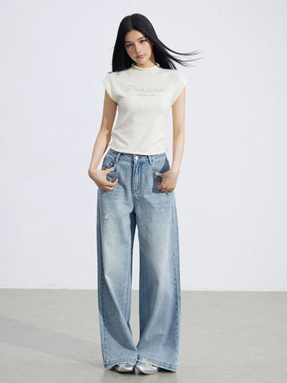 Rolled Hem Knit Top