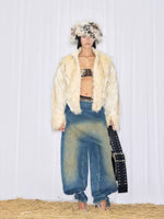 Patchwork Faux Fur Jacket