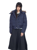Fur Collar Hooded Cropped Down