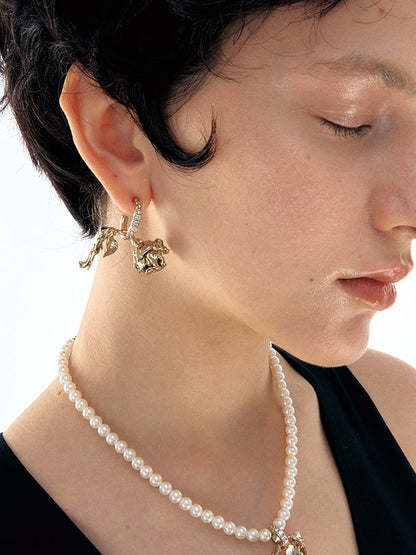 Vintage Rose Stud Earrings