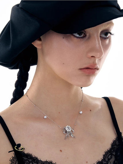 Vintage Bow Pearl Earrings