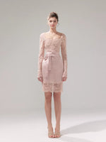 Satin Lace Bodycon Dress
