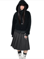 Hooded Wool Blend Jacket