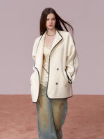 Vintage Shearling-Wool Double-Faced Coat