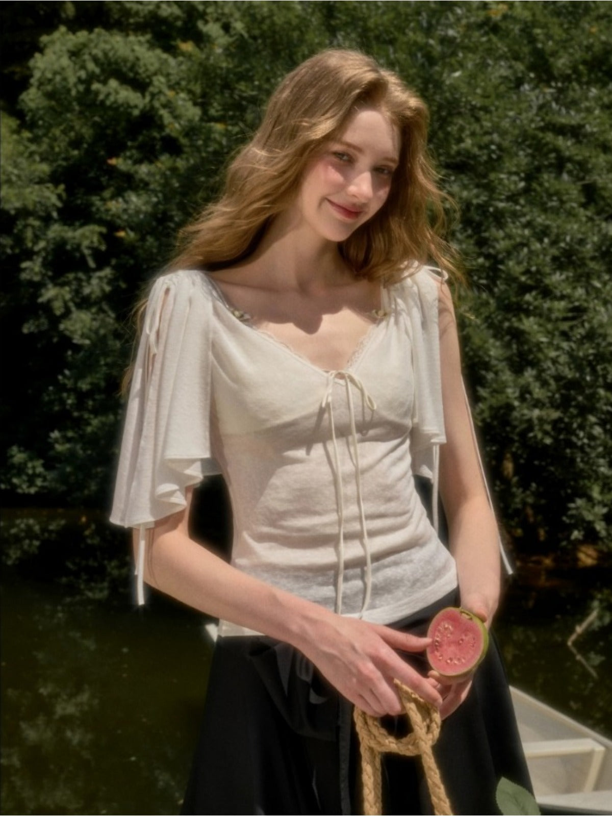 Feather Cape Sleeve T-Shirt