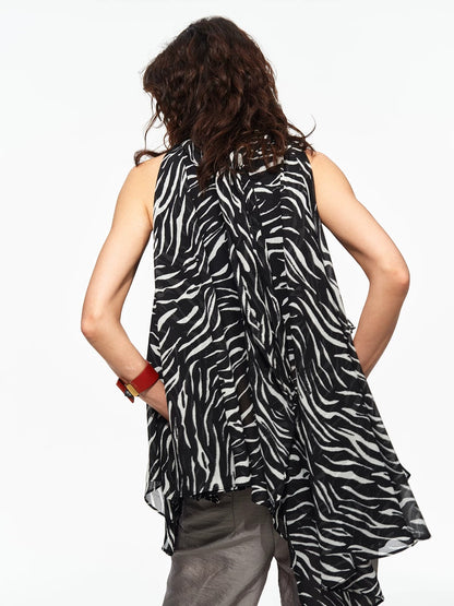 Zebra Halter Layer Top