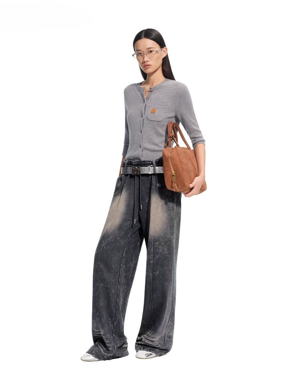 White &amp; Blue Volcano Washed Denim Pants