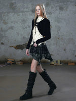 Vintage Ruffled Layered Cardigan
