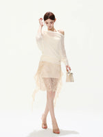 Sheer Batwing Top