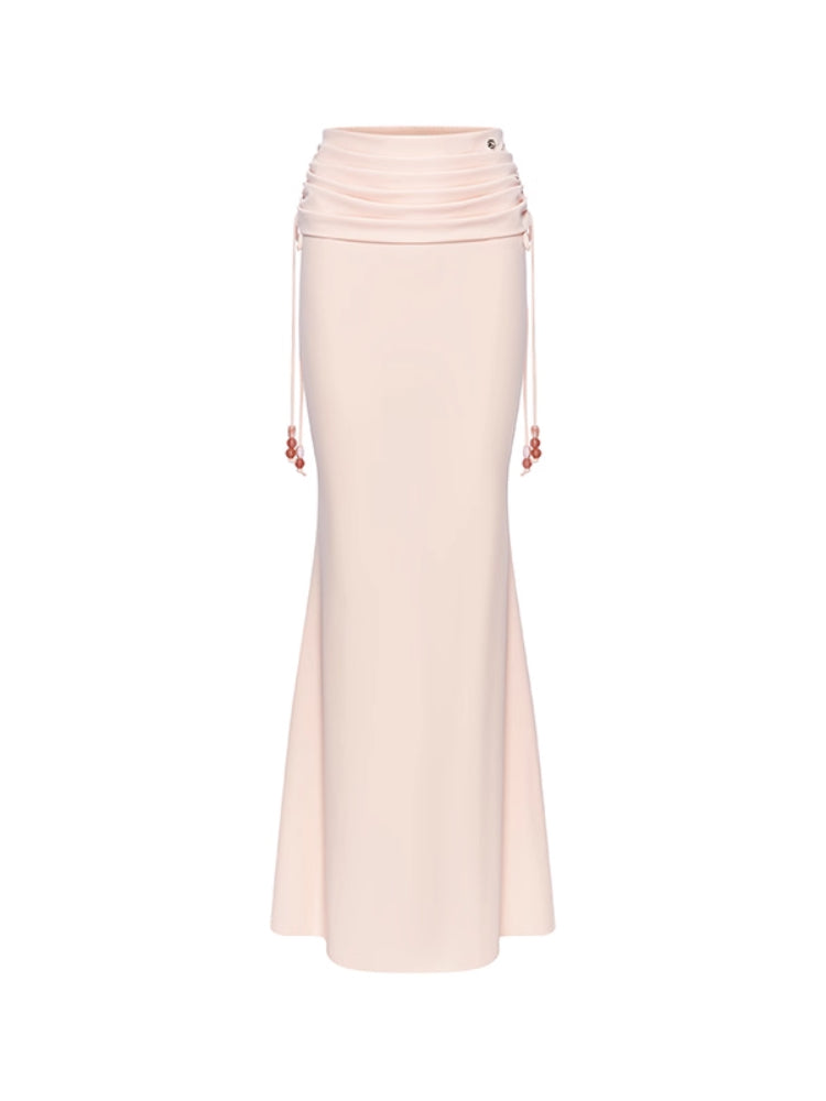 One-shoulder Fishbone Top &amp; Skirt Set