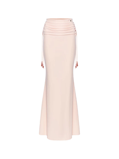 One-shoulder Fishbone Top &amp; Skirt Set